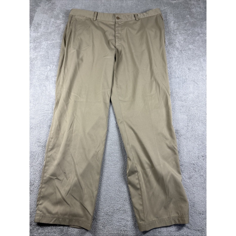 Nike Golf Pants Tan Dri-Fit Standard Fit Chino Flat Front Stretch Mens 38x30